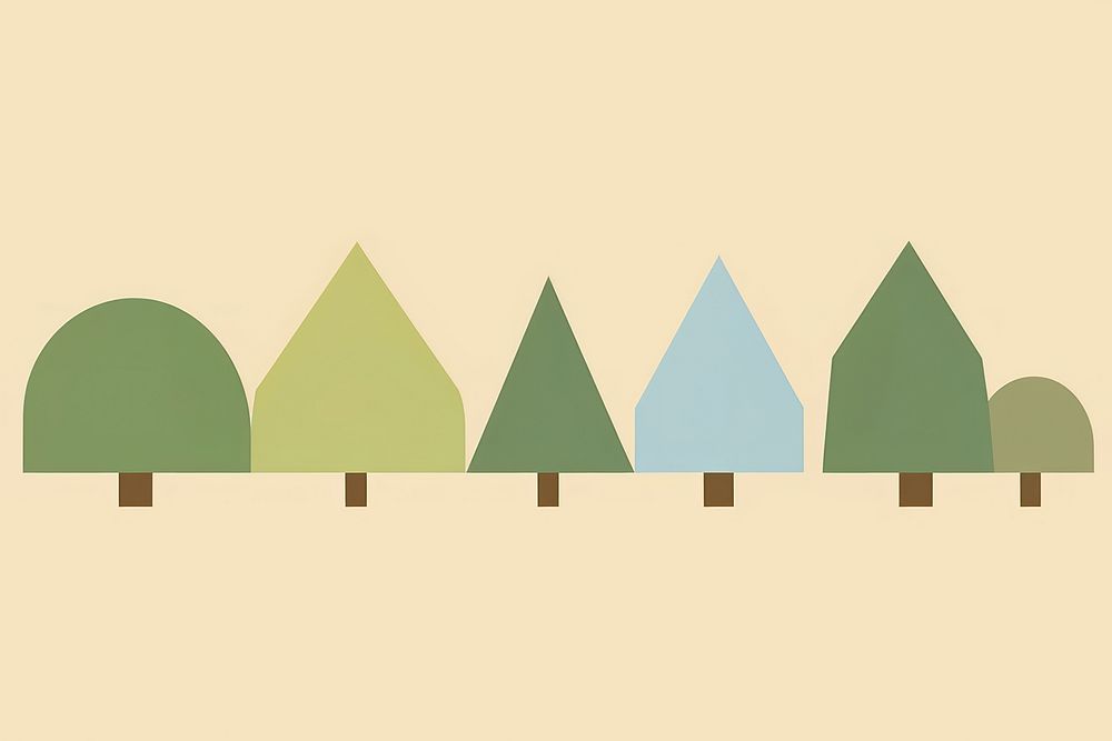 Illustration of tress border tranquility outdoors triangle.