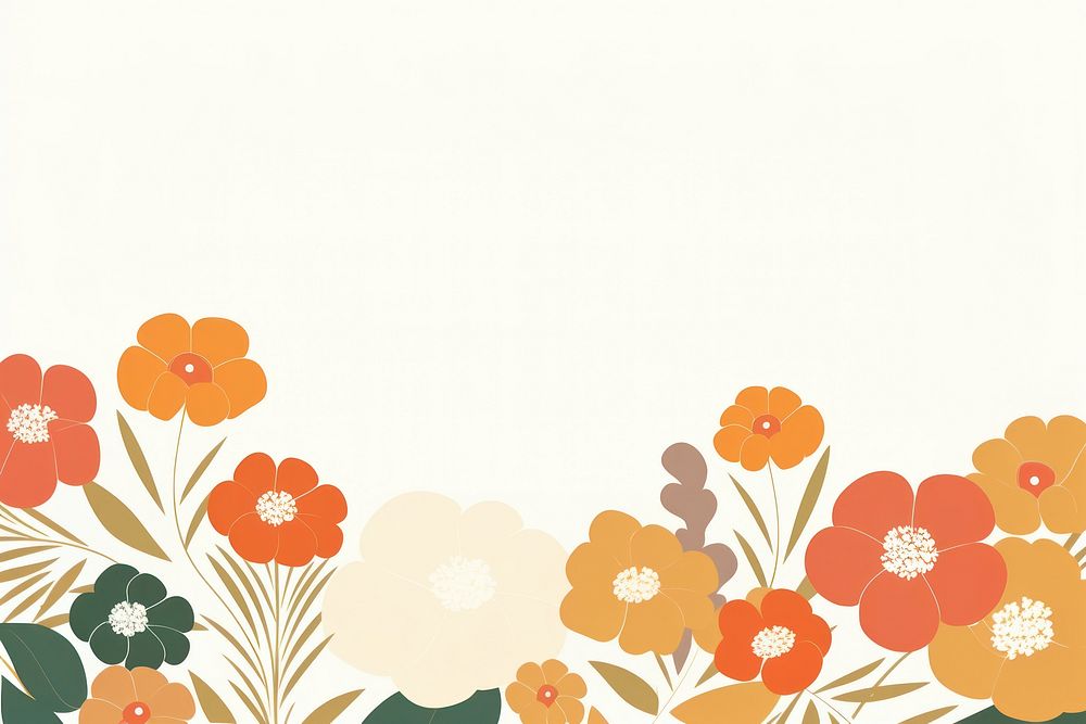 Illustration of a flowers border pattern plant art.