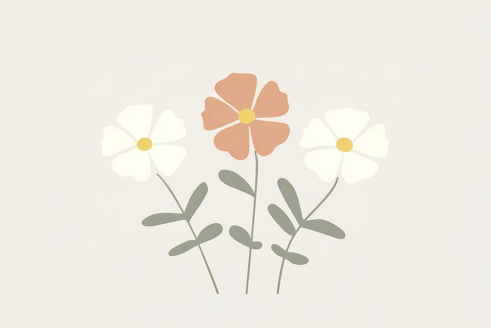 Illustration of a simple flowers pattern petal plant.