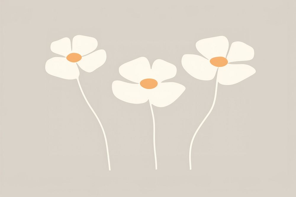Illustration of a simple flowers petal plant art.
