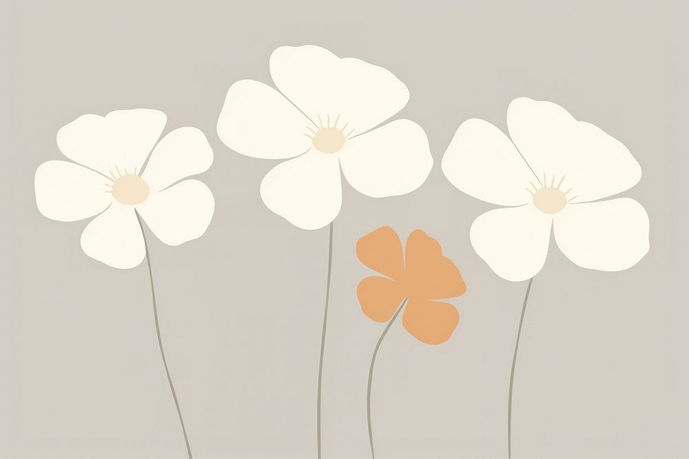 Illustration of a simple flowers petal plant art.