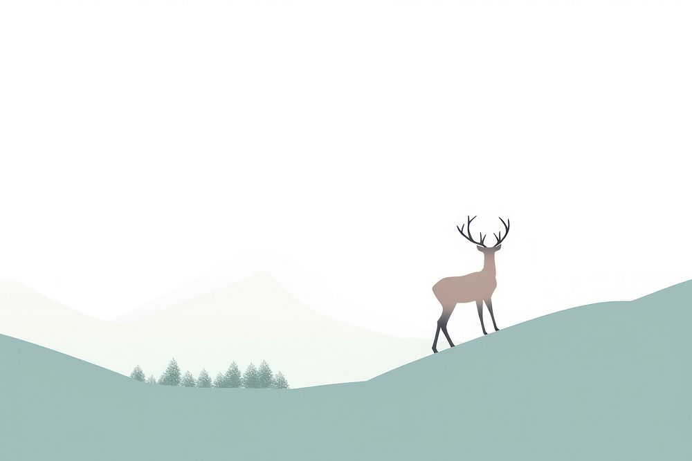 Illustration of deers border wildlife animal mammal.