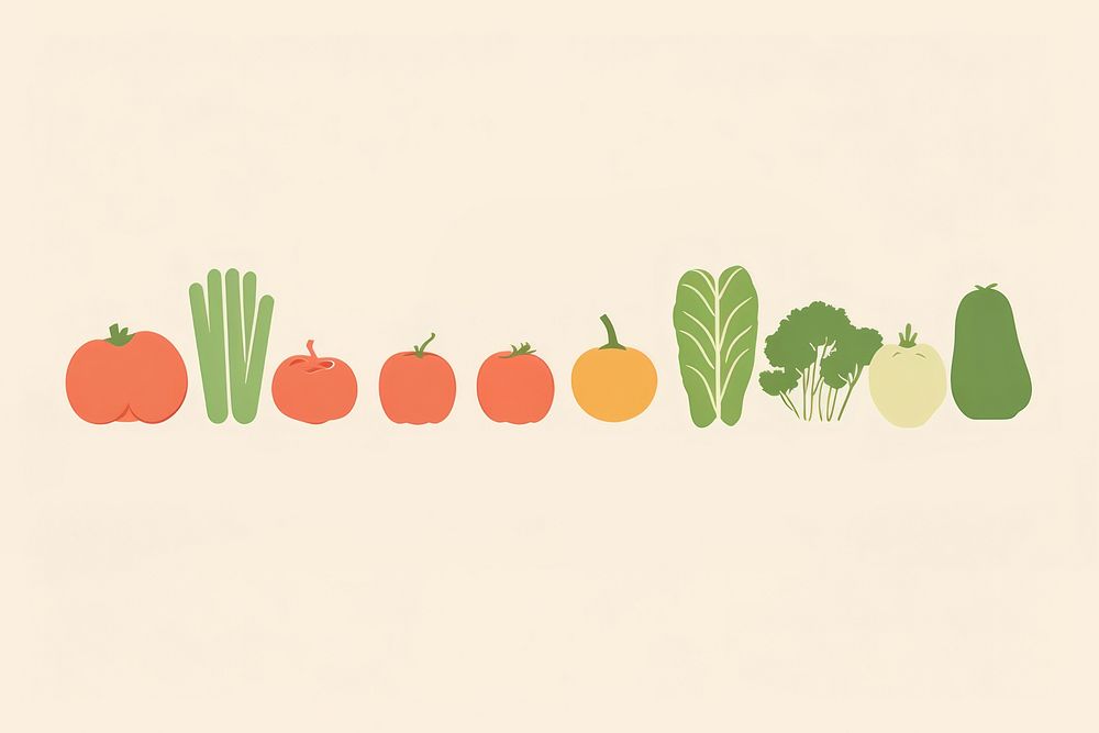 Illustration of food border vegetable carrot radish.