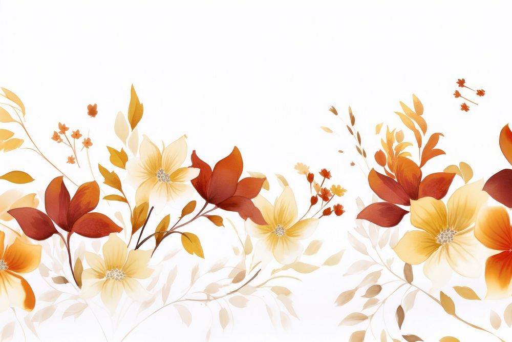 Brown flowers backgrounds pattern decoration.