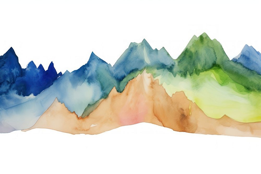 Mountains panoramic painting nature.