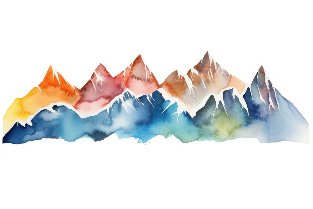Mountains panoramic painting nature.