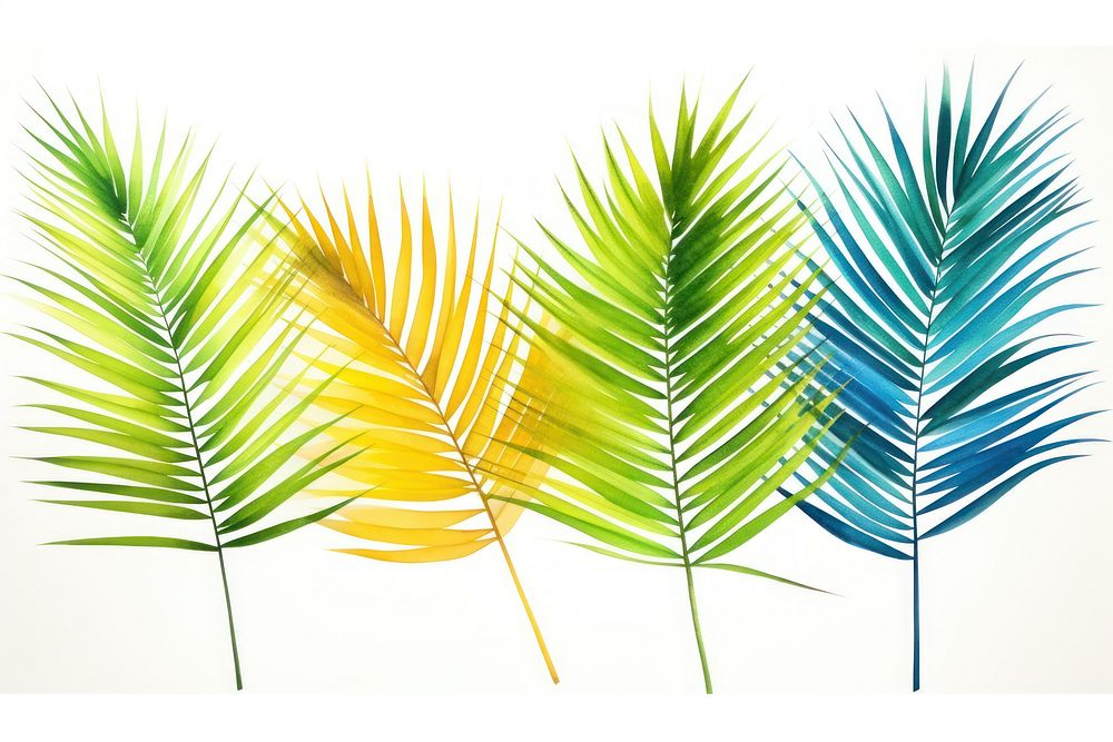 Palm leaves backgrounds nature plant.