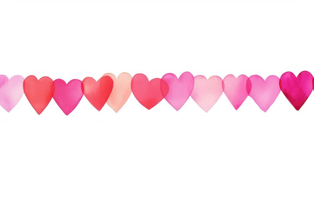 Pink hearts backgrounds petal white background.