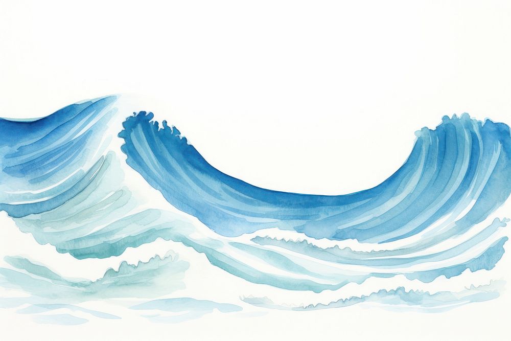 Waves painting nature ocean.