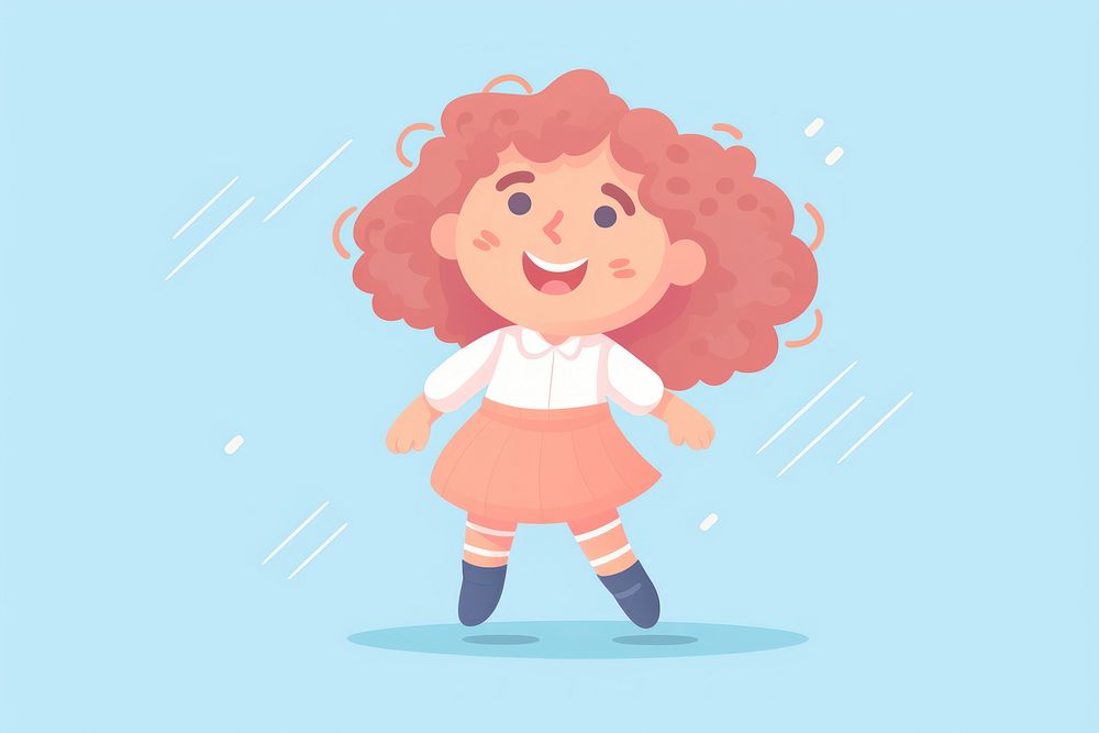 Cartoon cute illustrated happiness. AI generated Image by rawpixel.