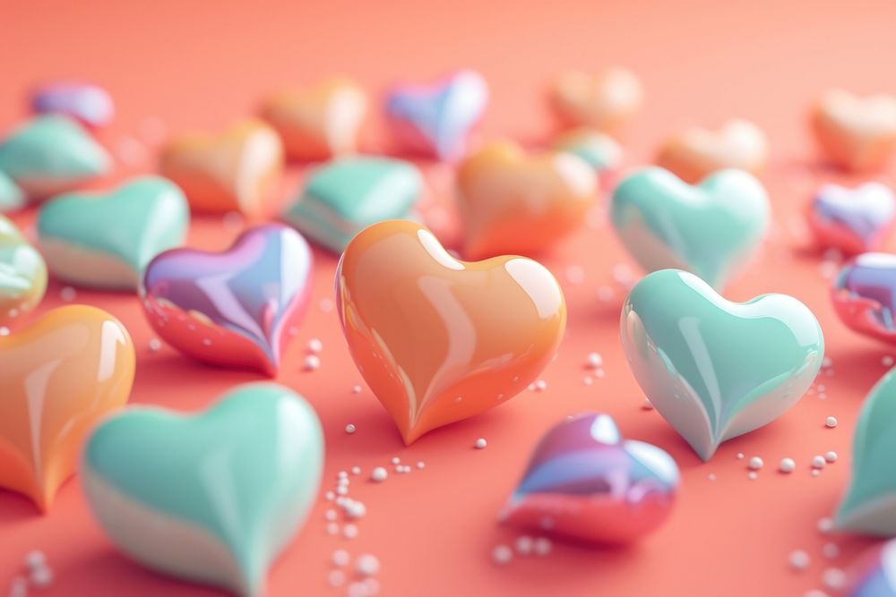Color hearts background confectionery backgrounds dessert.