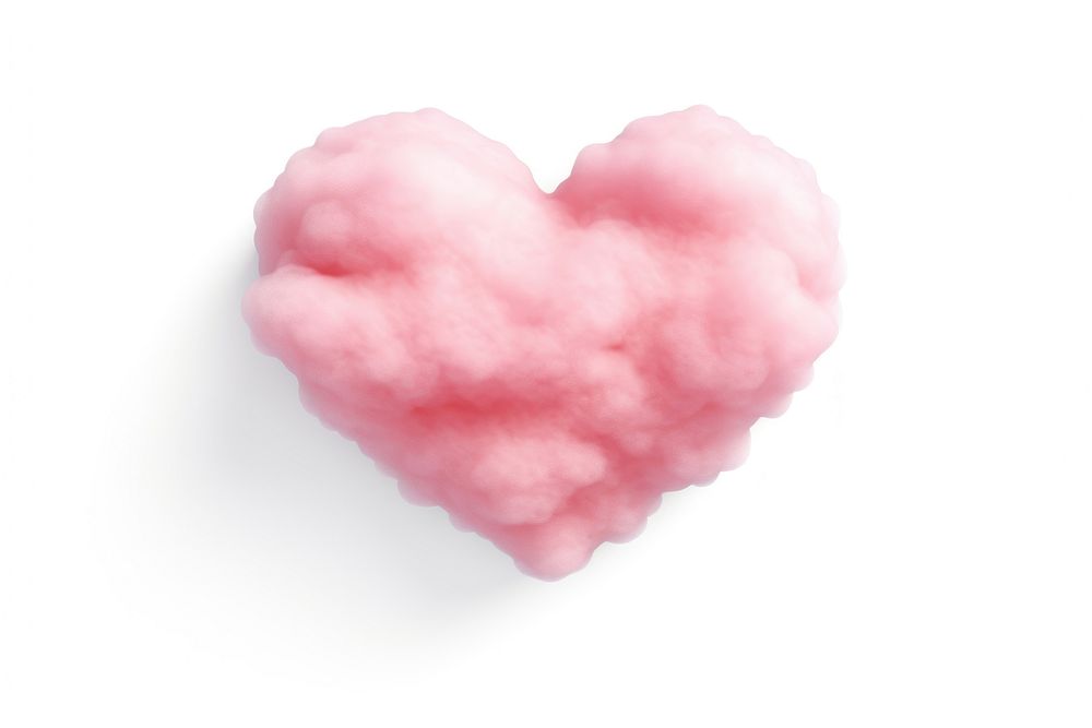 Shape heart cloud love white background confectionery.
