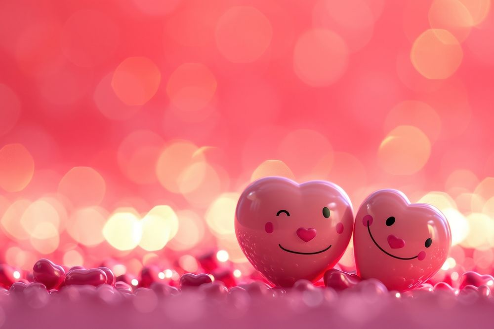Valentine day on pink background heart love togetherness.