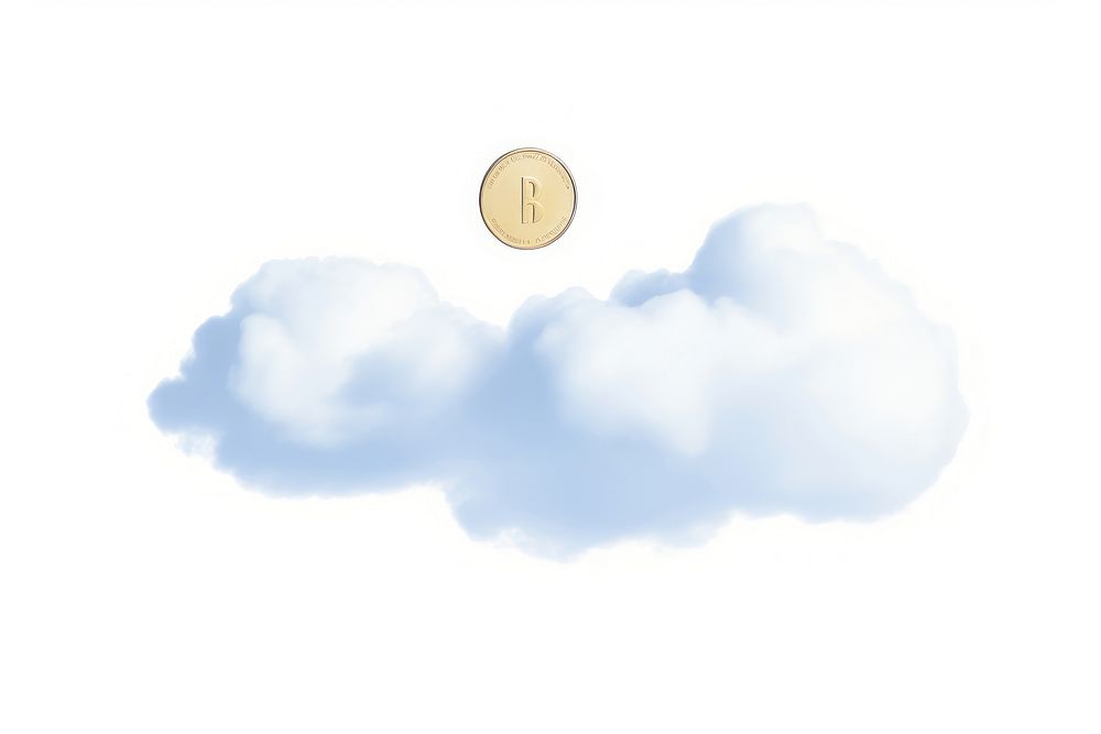 Coin finance cloud sky.