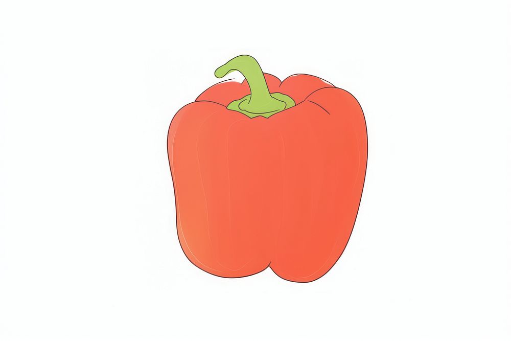Bell pepper vegetable drawing plant.
