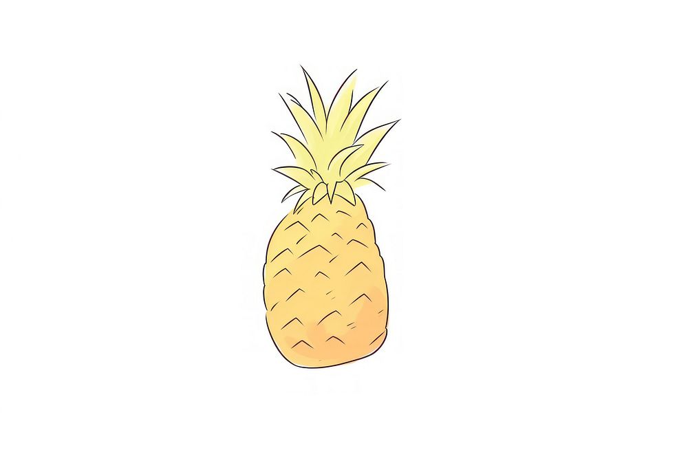 Pineapple drawing fruit plant.