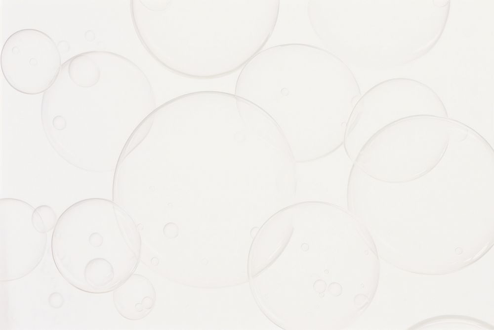 White backgrounds bubble microbiology.
