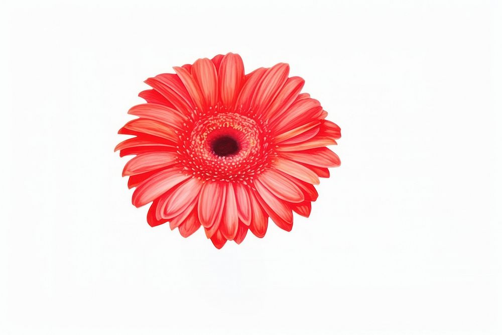 A red gerbera flower petal daisy.