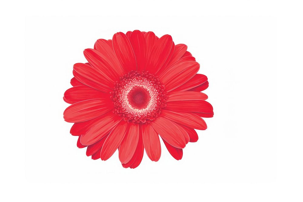 A red gerbera flower petal daisy.