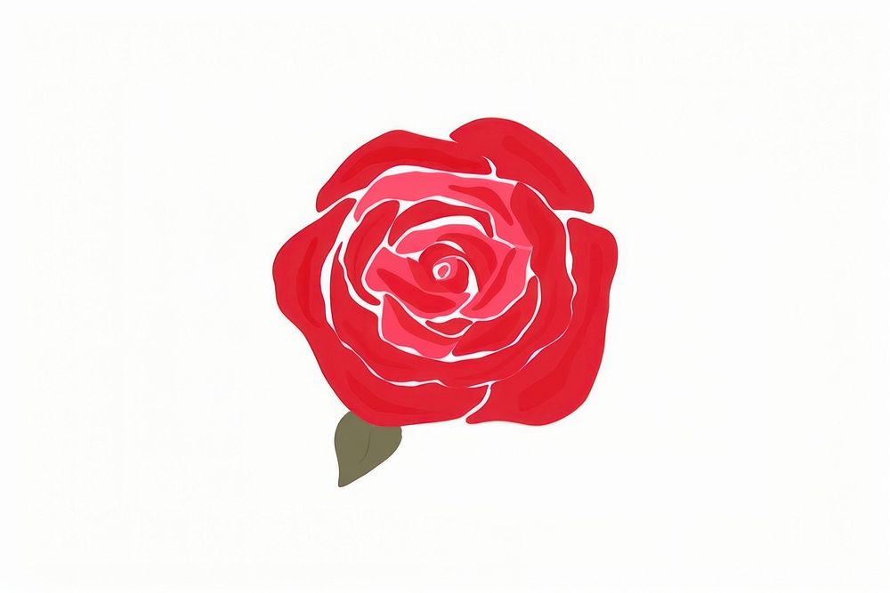 A red rose drawing flower plant.