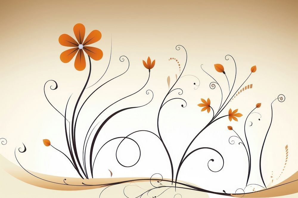 Cute flower wallpaper orange theme pattern backgrounds creativity.