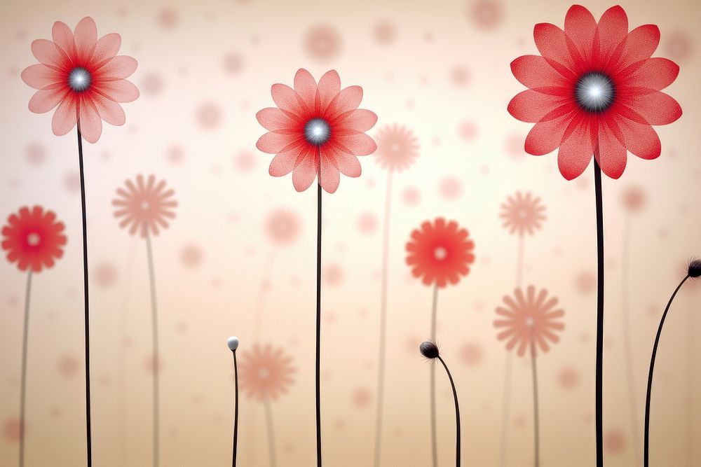 Cute flower wallpaper red theme petal plant daisy.