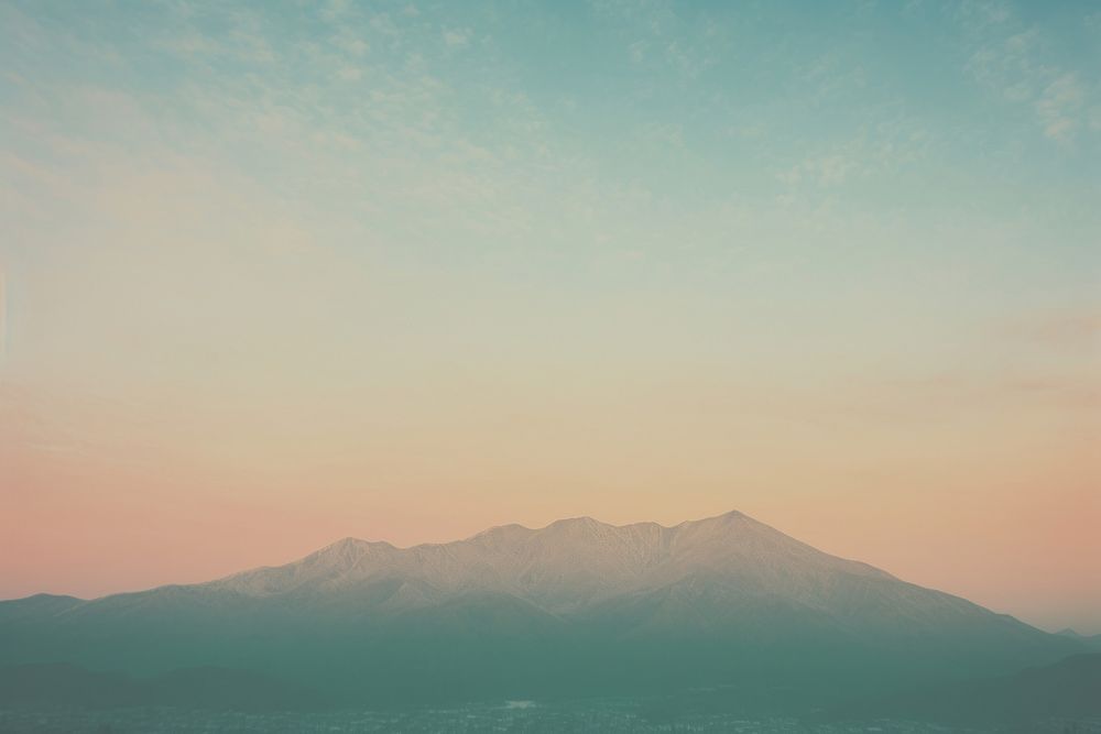 Sunset mountain outdoors horizon nature.