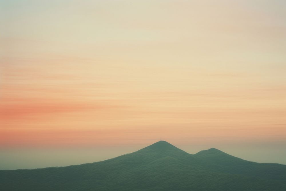 Sunset mountain landscape outdoors horizon.