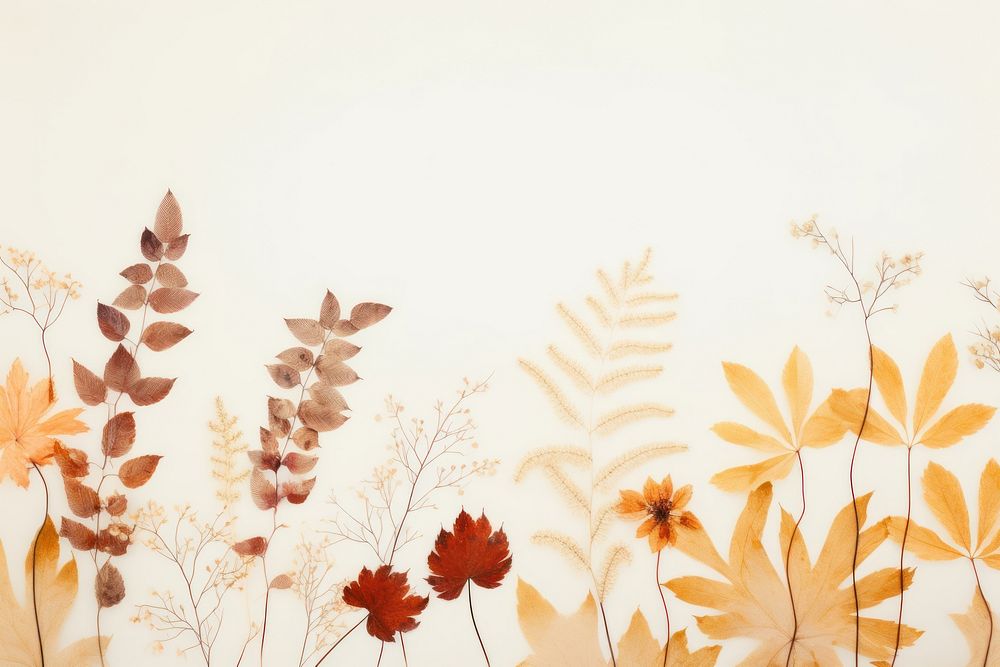 Real pressed autumn leaves backgrounds painting flower.