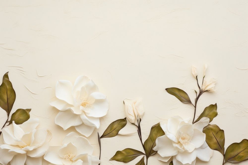 Real pressed gardenia flowers backgrounds pattern plant.