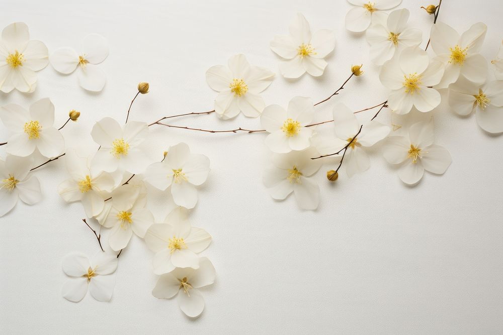 Real pressed jasmine flowers blossom Free Photo rawpixel
