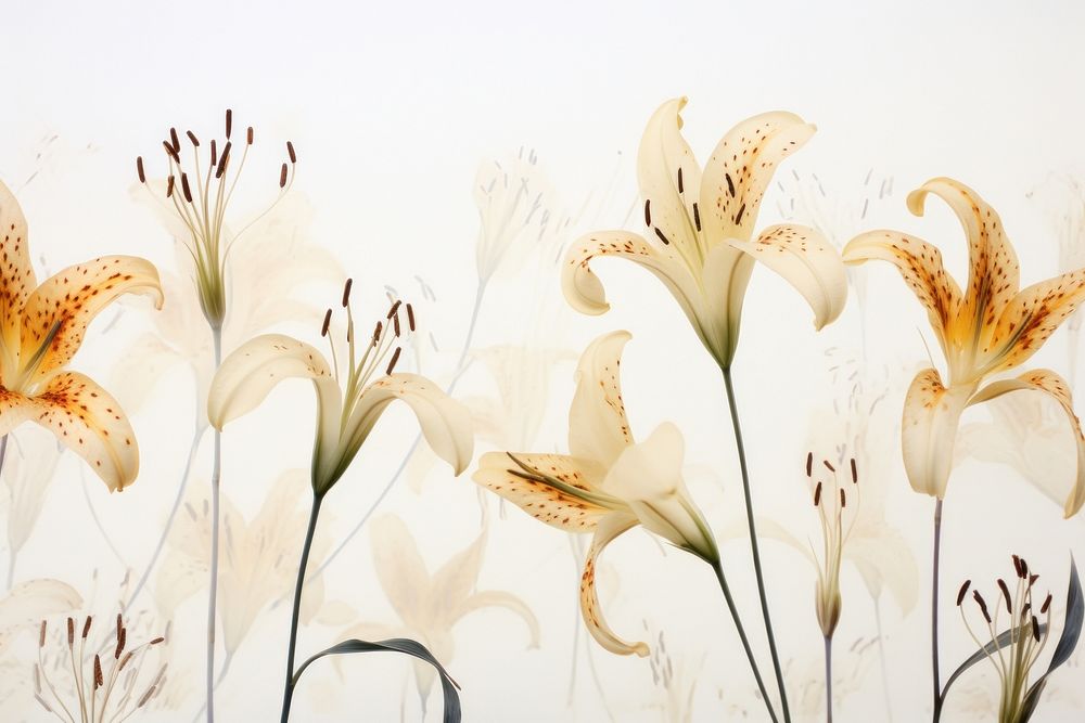 Real pressed lilies flower plant | Free Photo - rawpixel