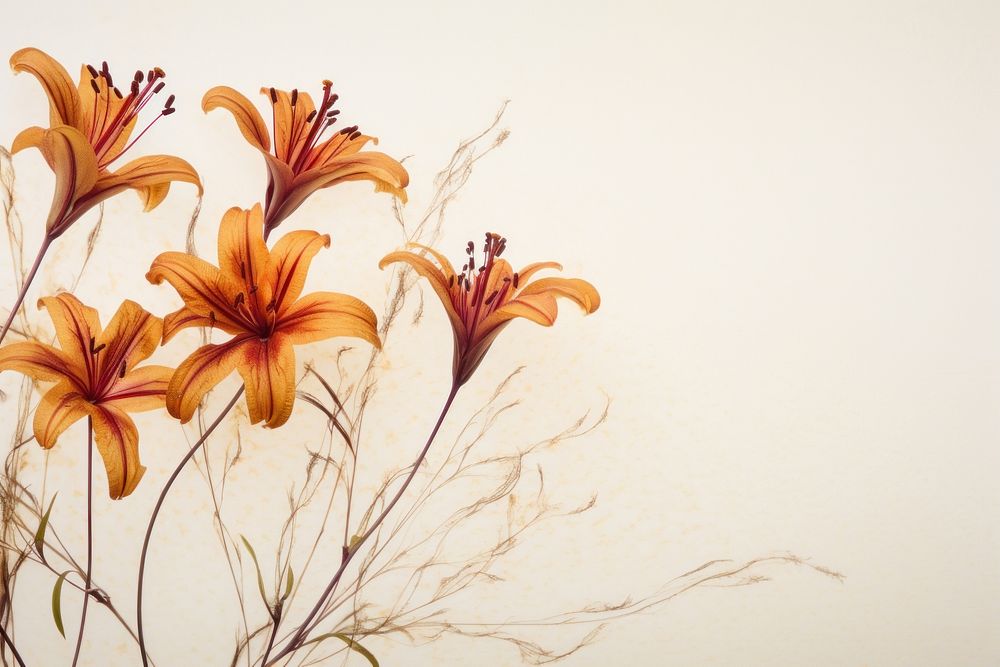 Real pressed lilies flower plant | Premium Photo - rawpixel