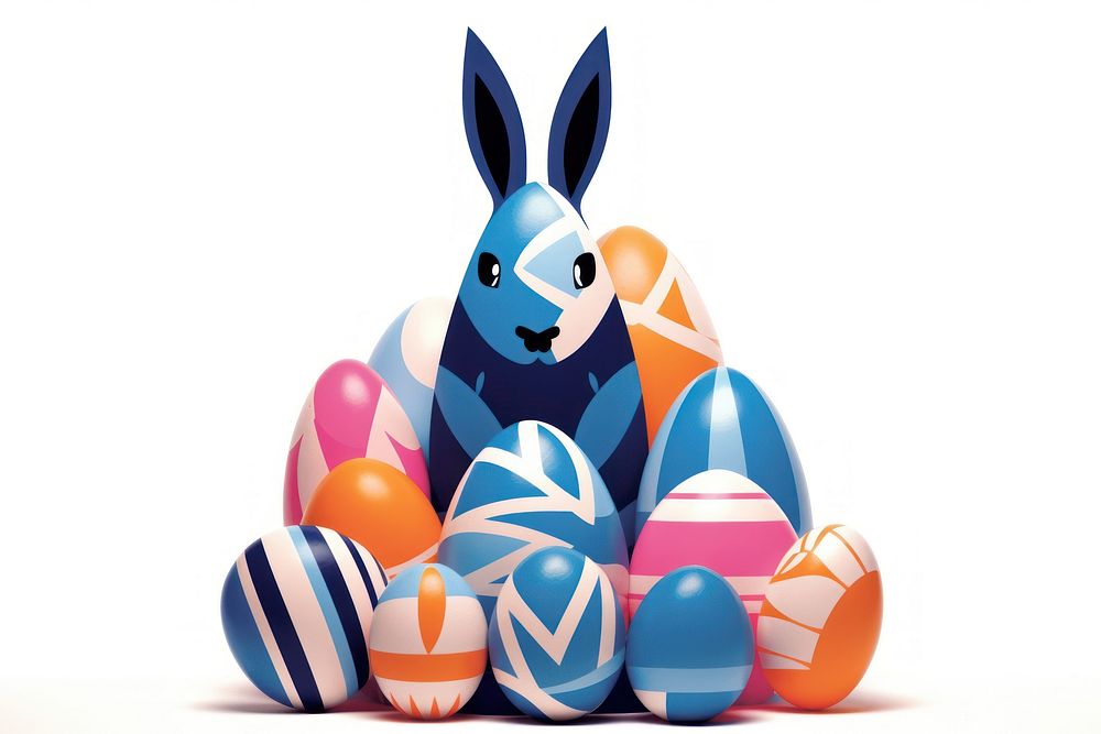 Easter eggs animal representation celebration.