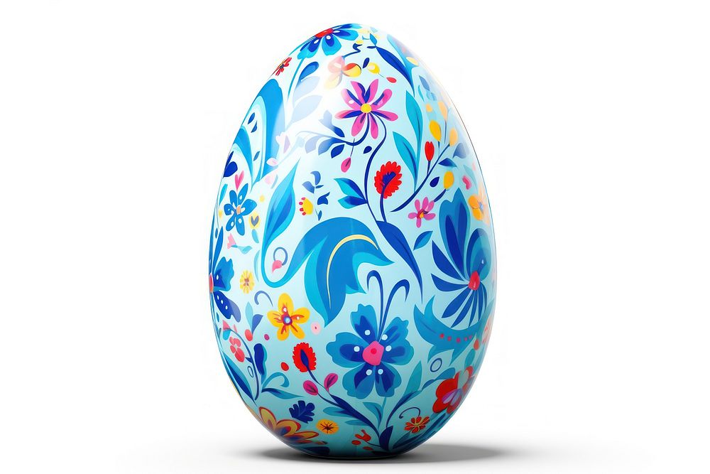 Easter egg white background celebration decoration.