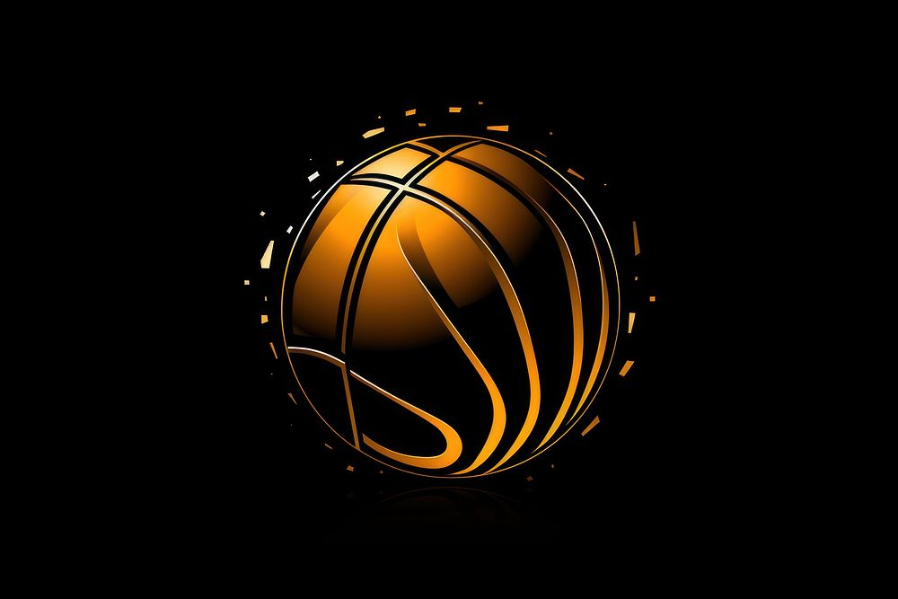 Basketball sphere black logo.