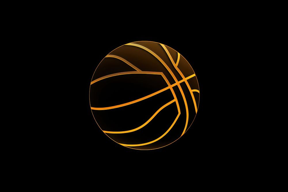 Basketball sphere black night.