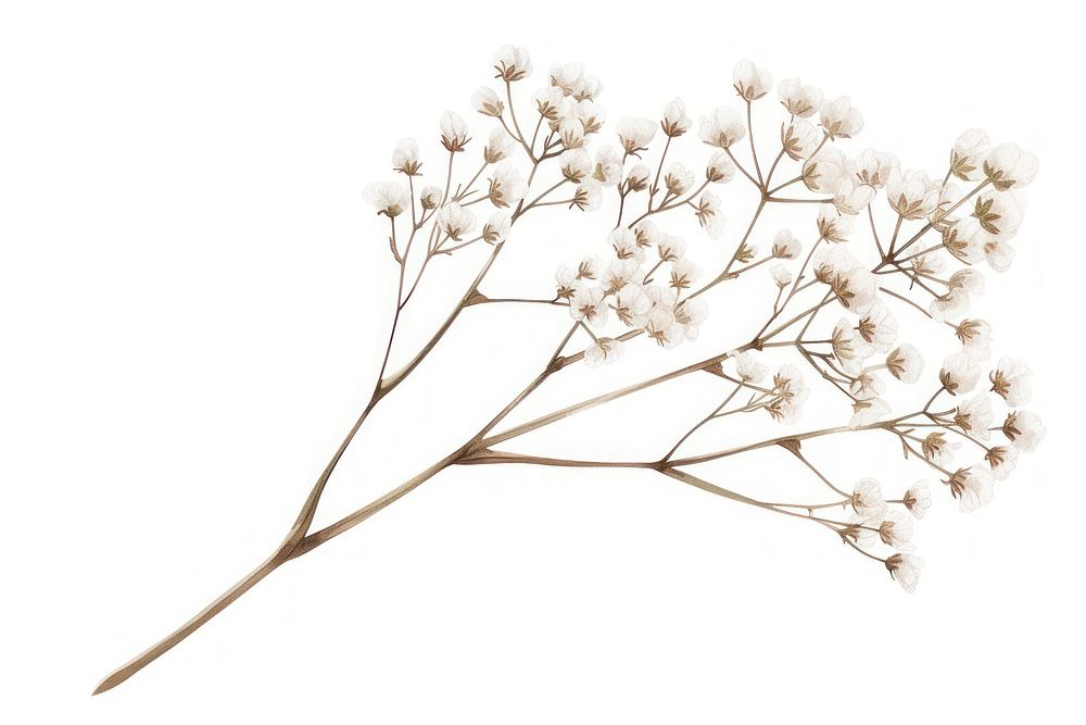 Gypsophila branch flower plant white.