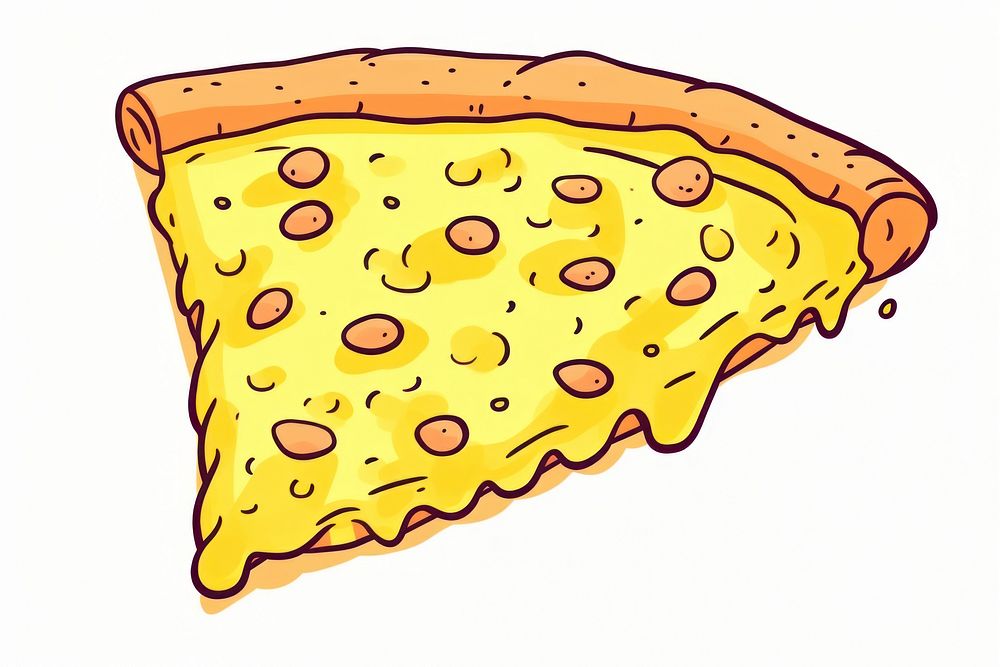 Pizza slice cartoon bread food.