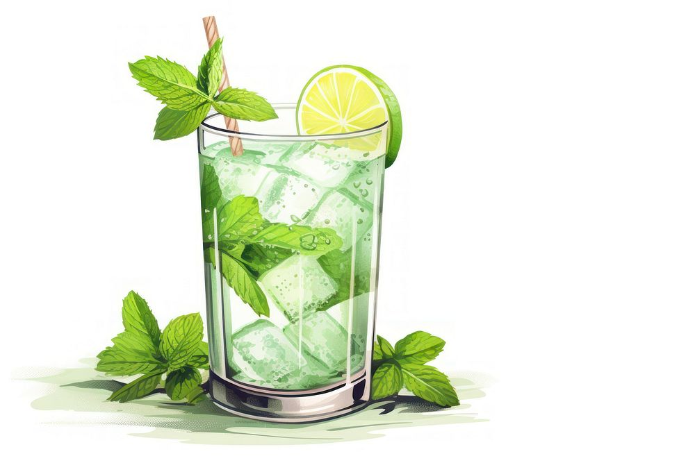 Mint drink cocktail mojito plant.