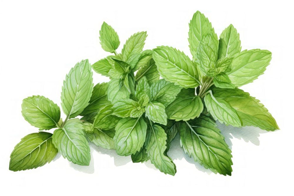 Mint herb herbs plant leaf.