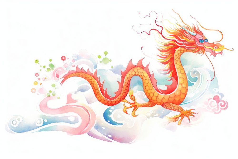 Chinese new year dragon creativity cartoon.