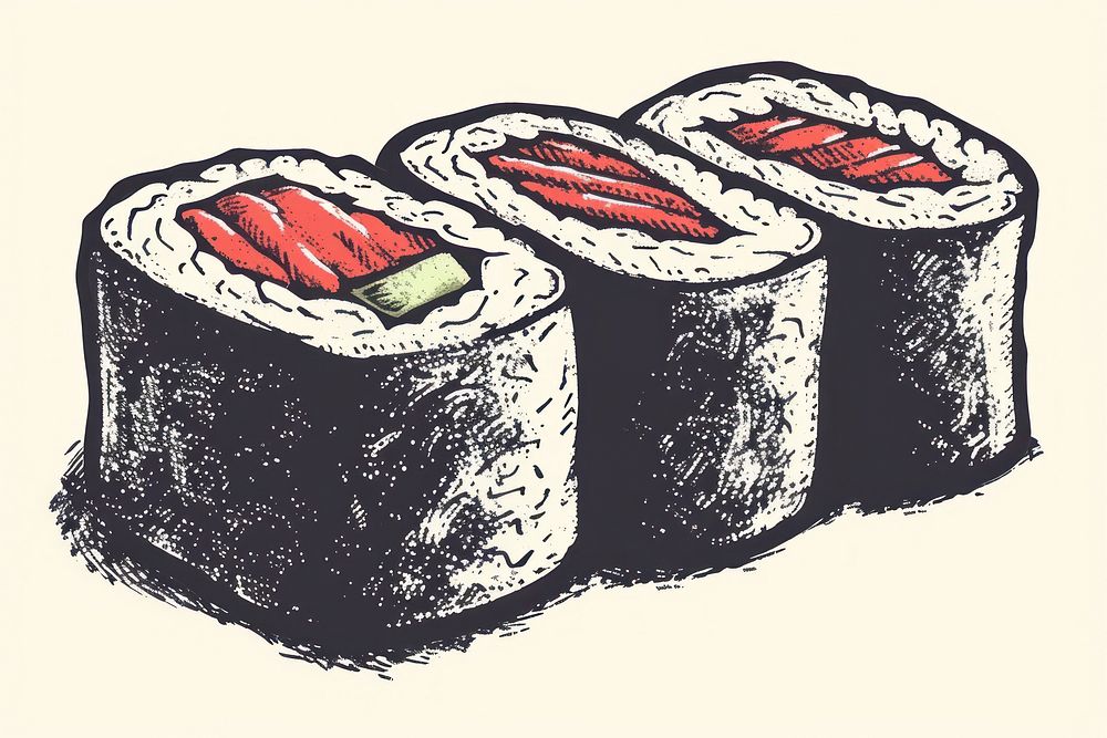Maki sushi rolls rice food freshness.