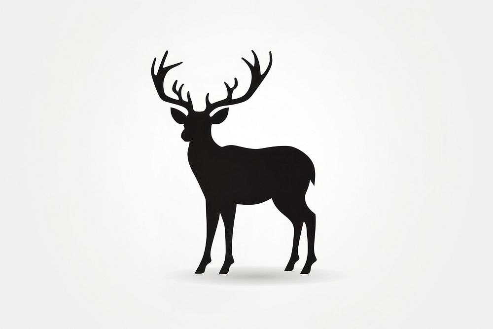 Silhouette deer silhouette wildlife cartoon. AI generated Image by rawpixel.