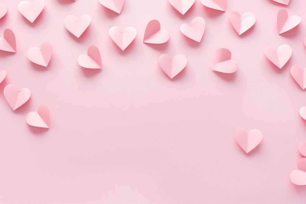  Pink paper hearts pattern backgrounds petal medication. 