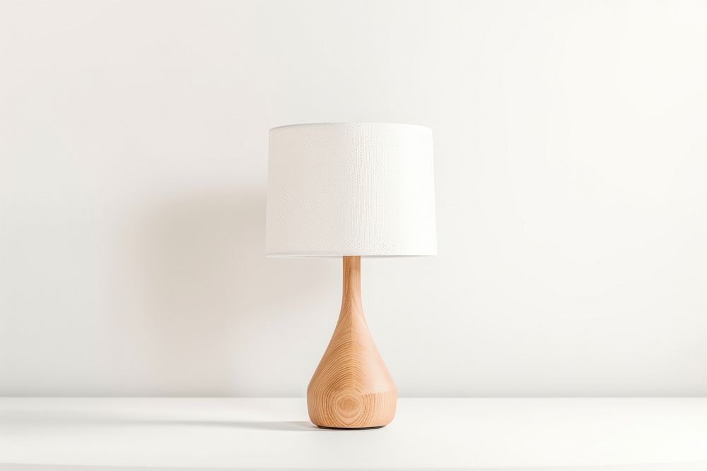 Bedside table lamp lampshade furniture lighting. AI generated Image by rawpixel.