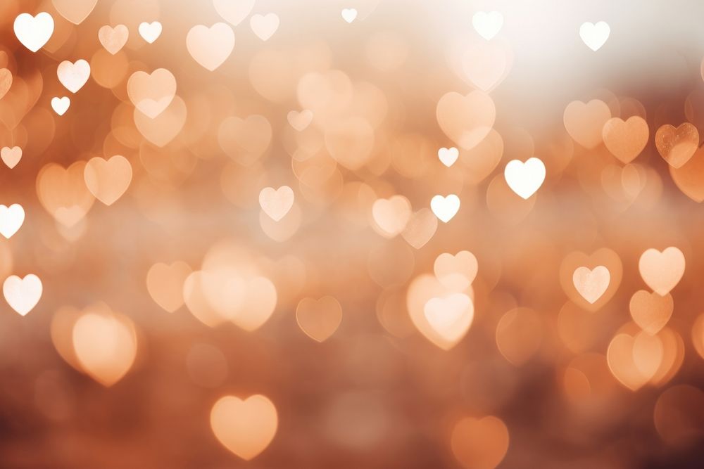 Hearts bokeh backgrounds outdoors nature. AI generated Image by rawpixel.