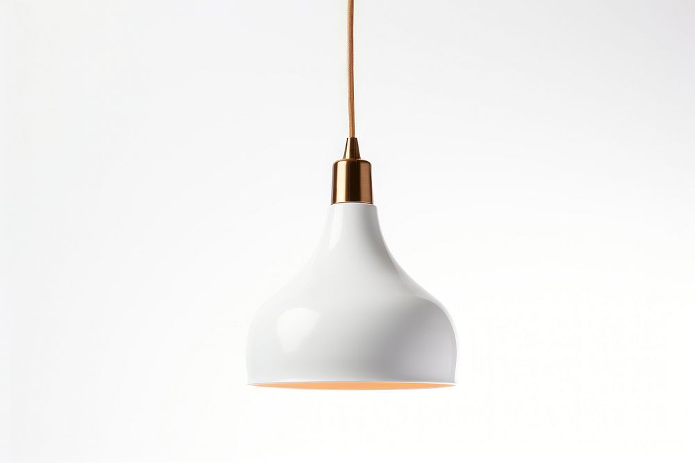 Modern hanging lamp lightbulb white white background. AI generated Image by rawpixel.