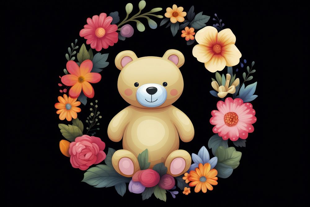 Teddybear no text flower plant.