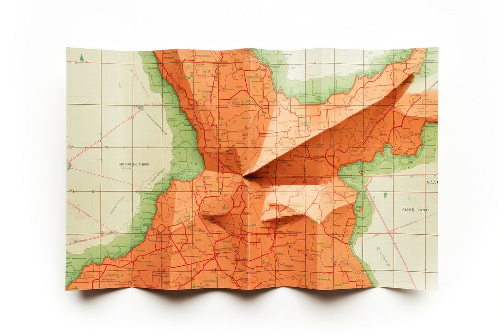 Map origami pattern diagram.
